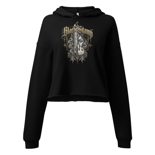 BlackStamp©™ Crop Hoodie 001 – Produktansicht 1